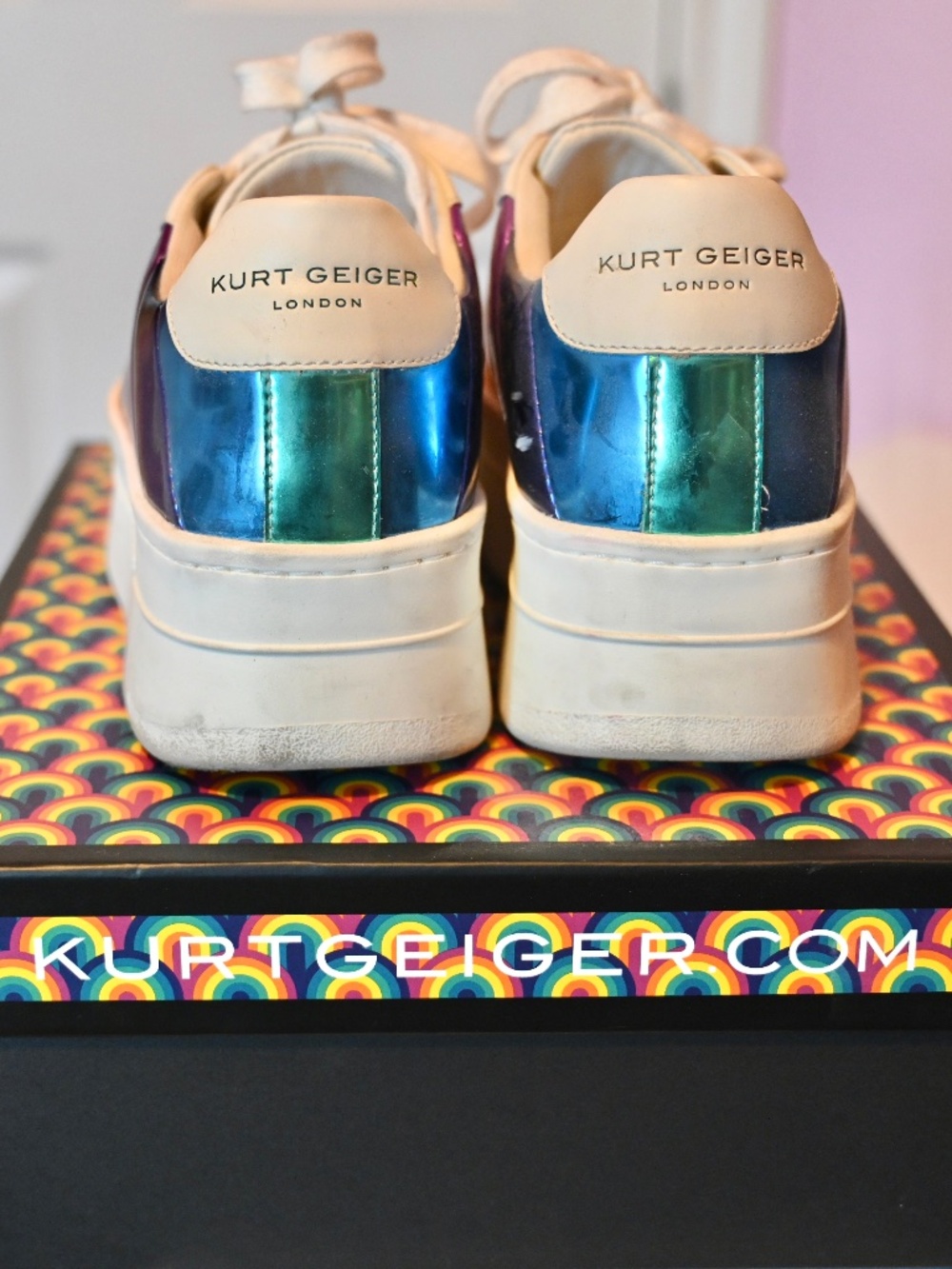 The Kurt Geiger London Women's Laney Pumped Multicolor Platform Sneaker